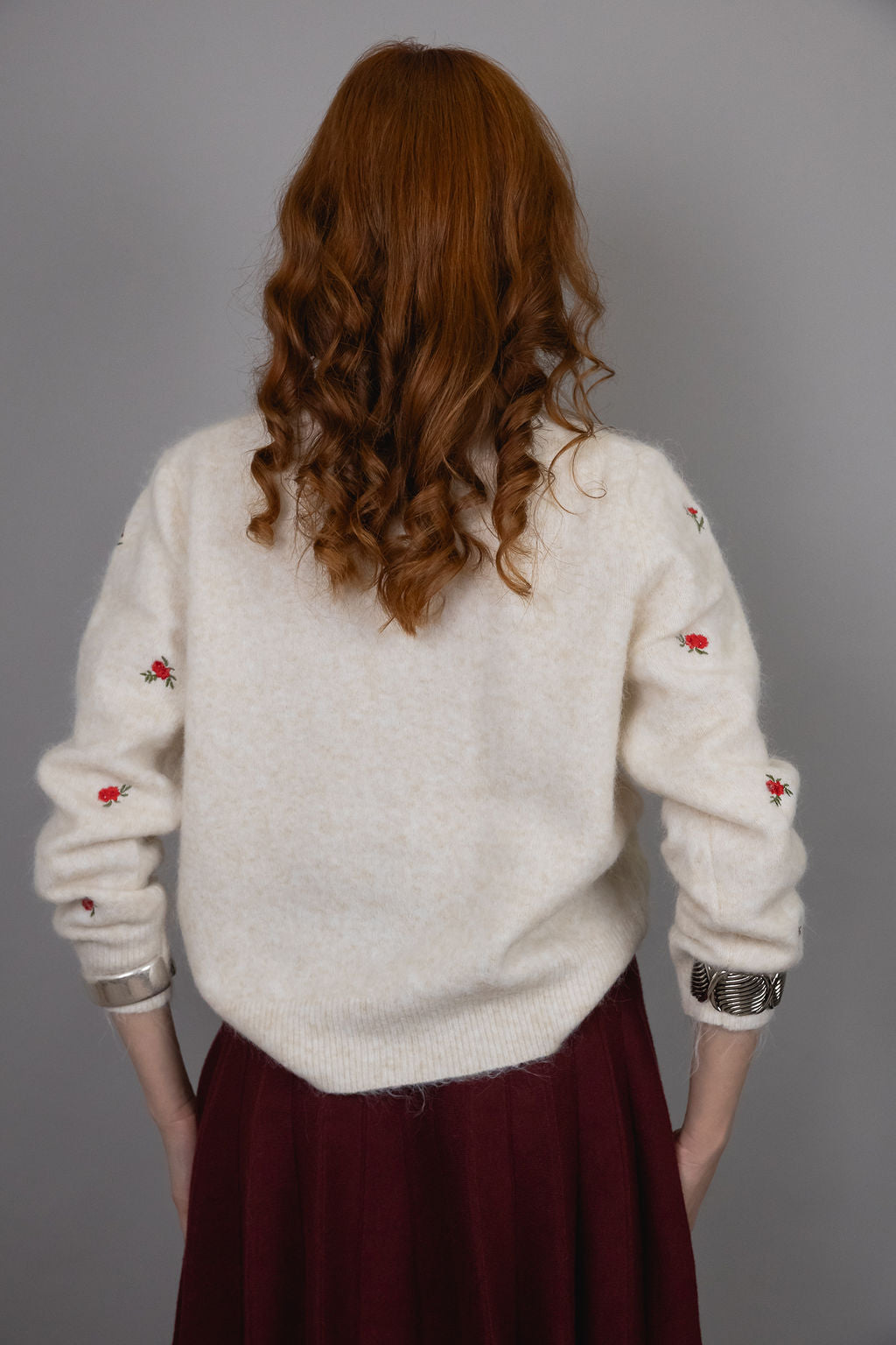 Cardigan Flowery - 7% Lana
