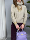 Maglione Art collo alto