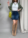 Gonna corta in denim