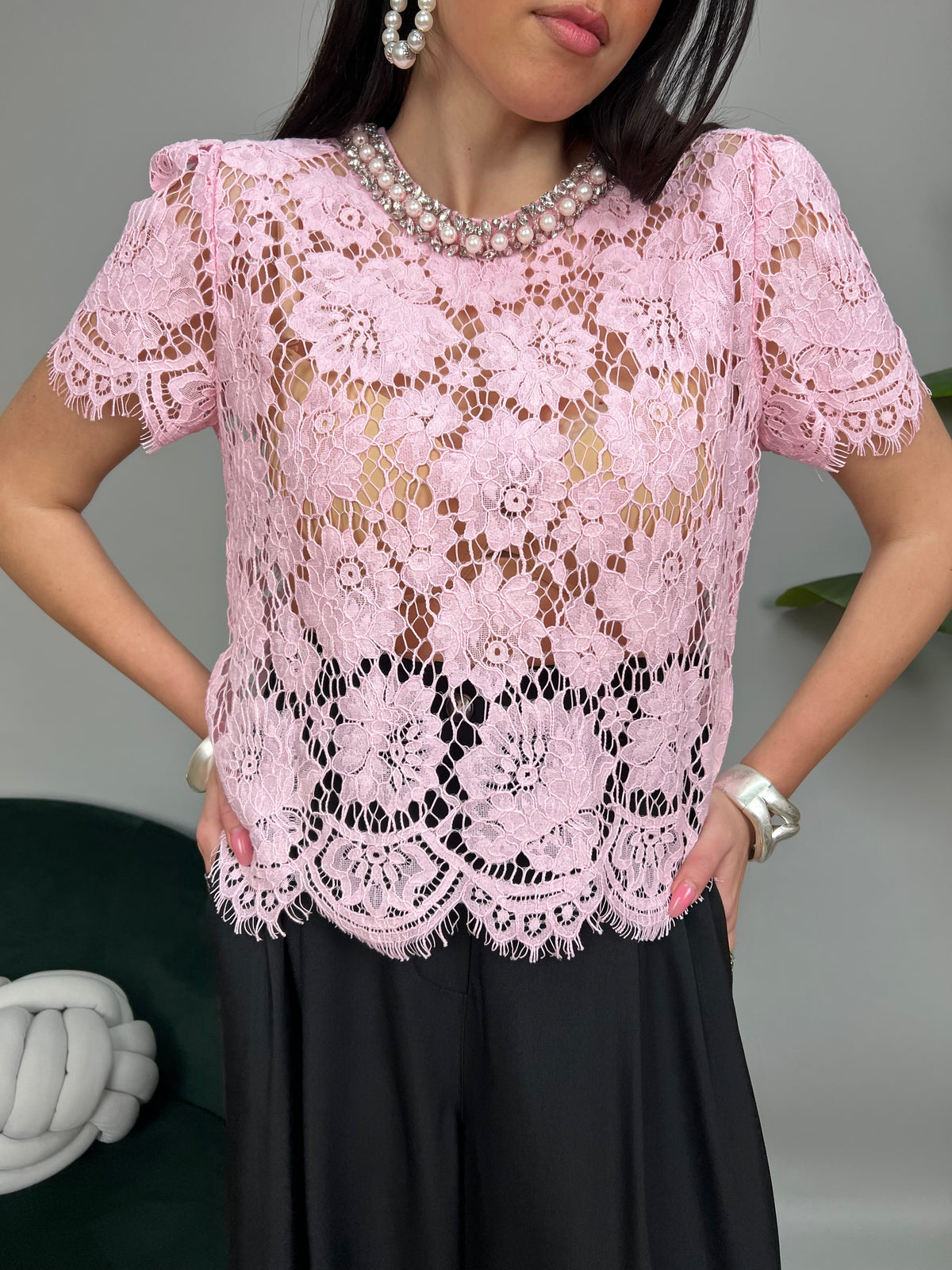 Maglia Bijoux - in pizzo