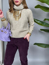 Maglione Art collo alto