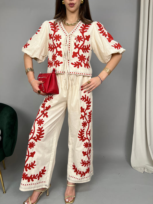 Set Coordinato Corallo - 100% Cotone