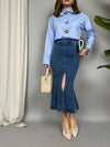 Gonna Ariel in denim elasticizzato