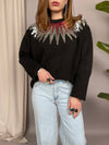 Maglione space con pailletes