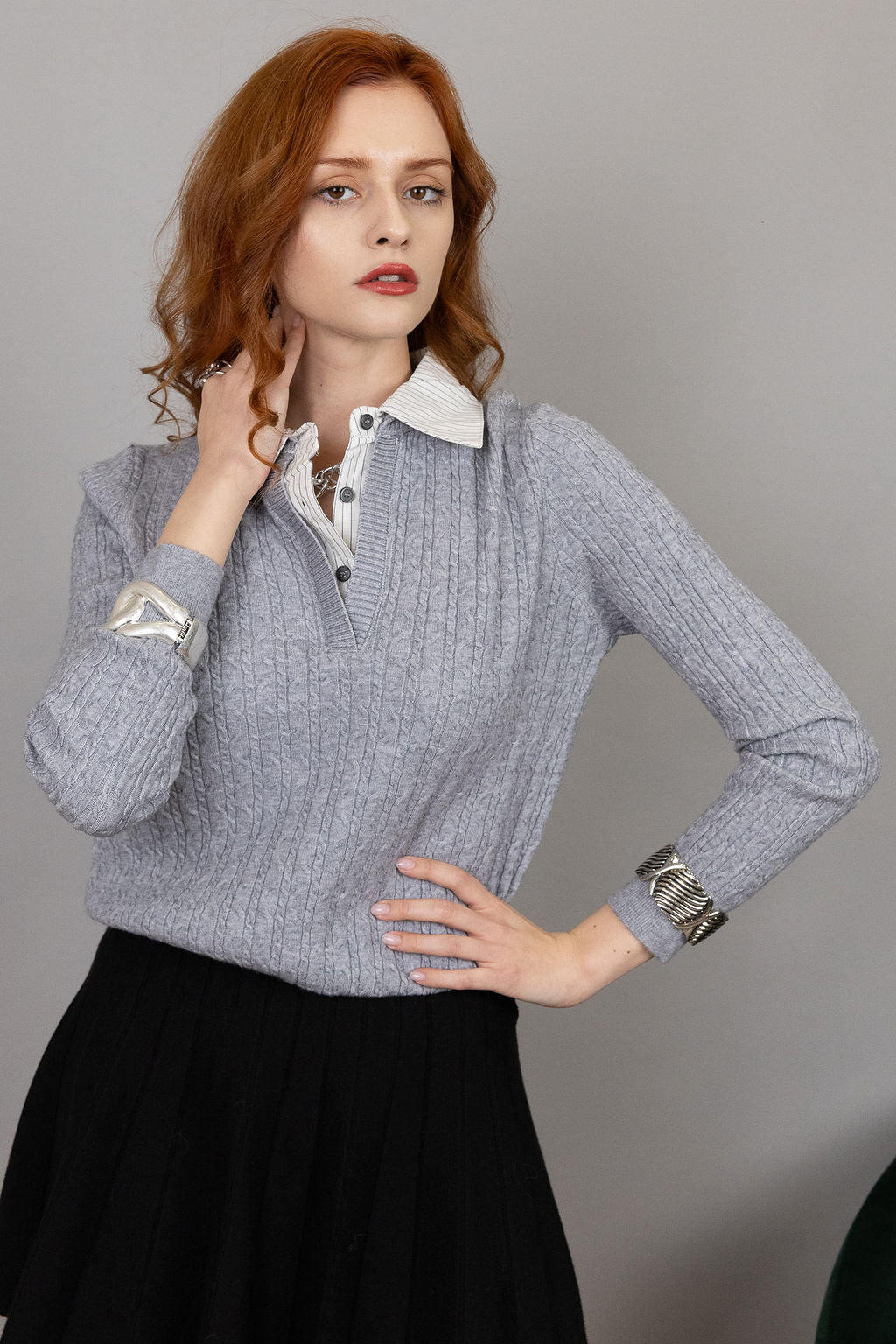 Maglioncino To School - effetto camicia