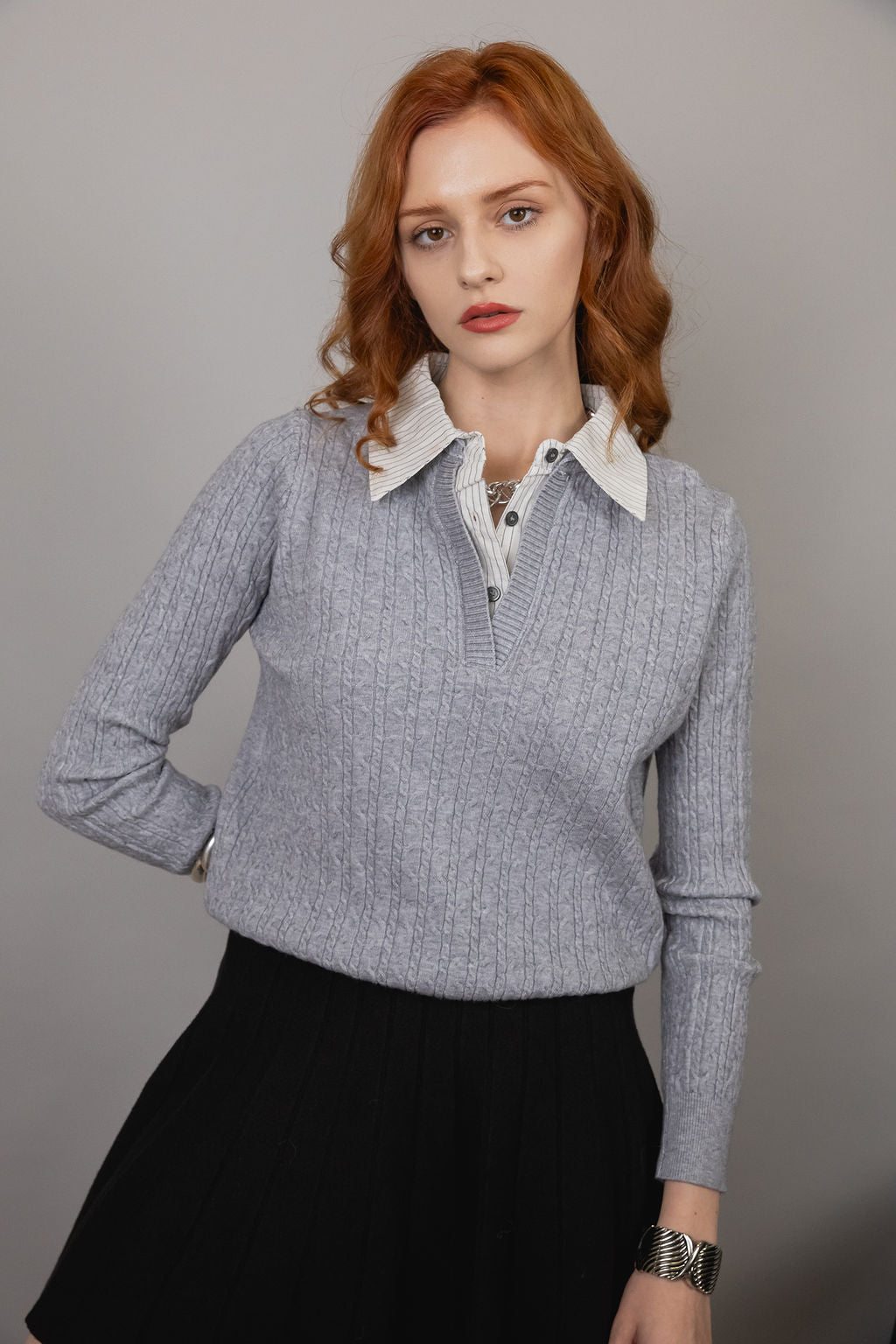 Maglioncino To School - effetto camicia