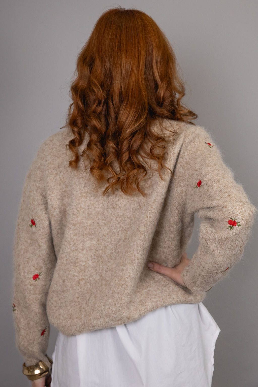 Cardigan Flowery - 7% Lana