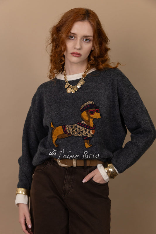 Maglione Paris Love - 15% Lana