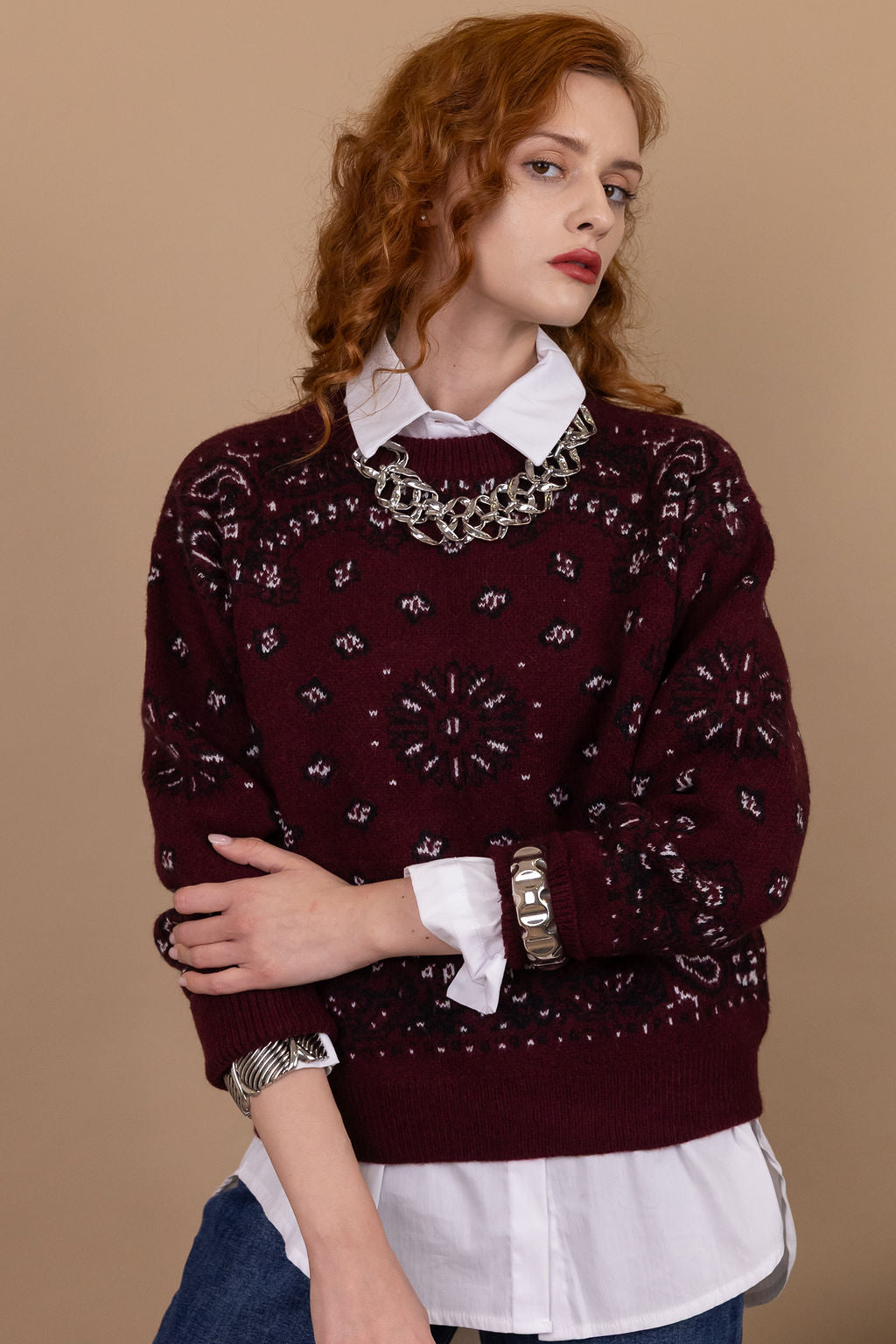 Maglione Bandana - 8% Lana