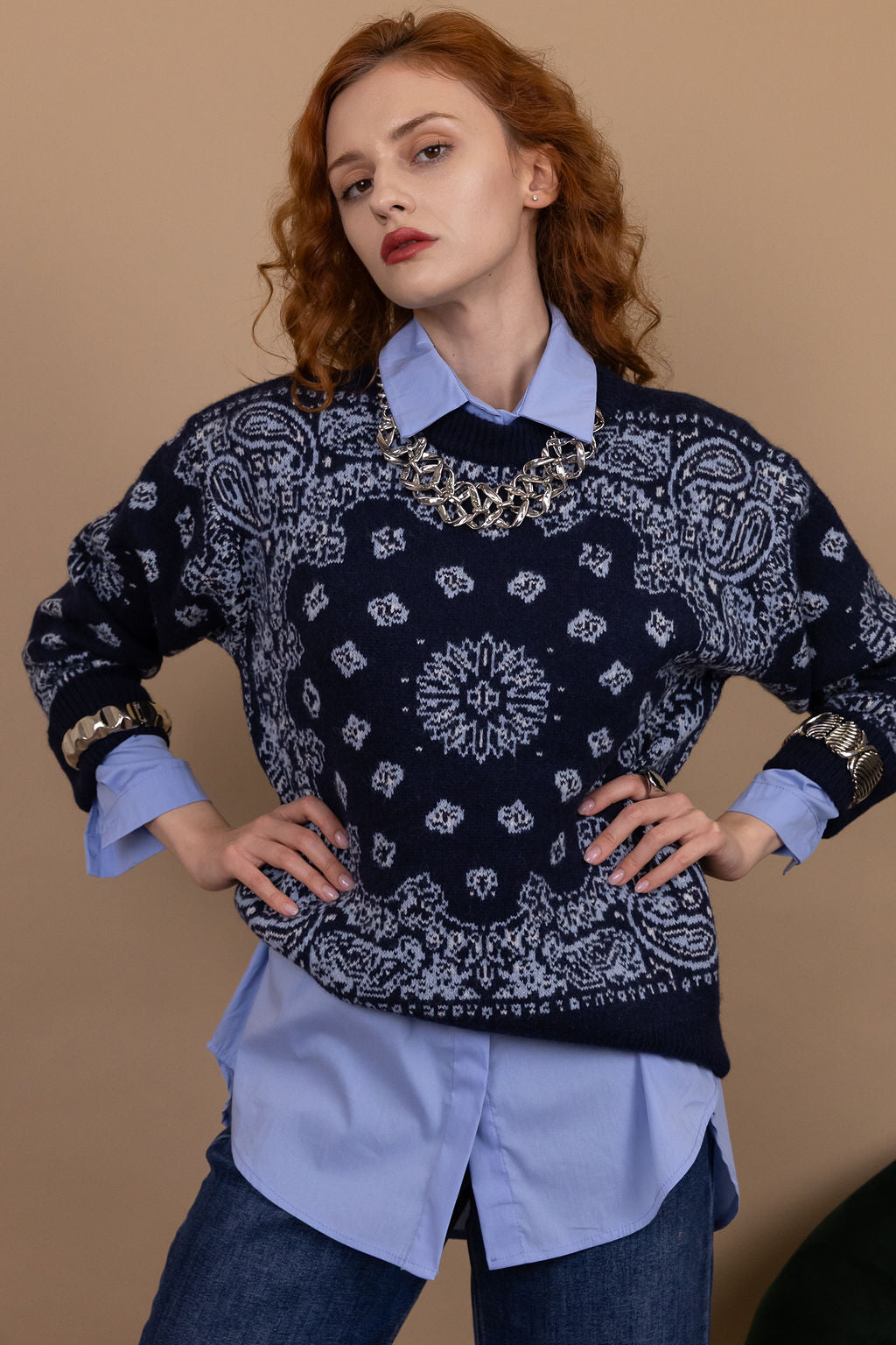 Maglione Bandana - 8% Lana