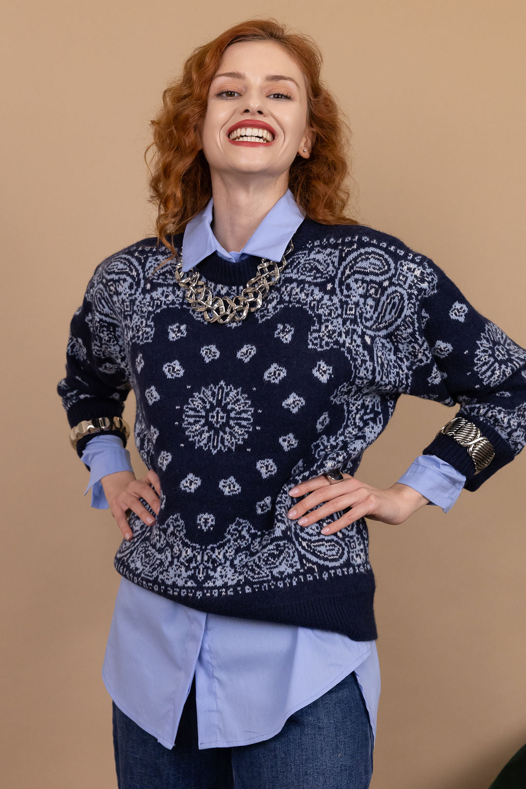 Maglione Bandana - 8% Lana