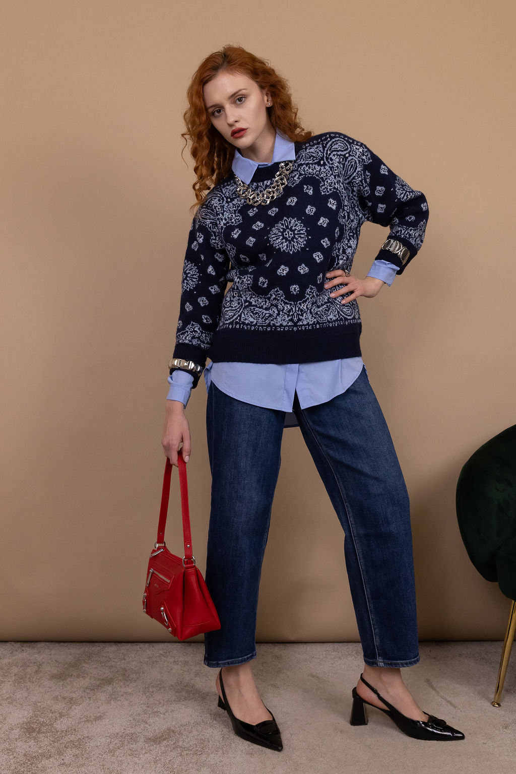 Maglione Bandana - 8% Lana