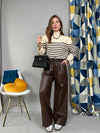 Pantalone ecopelle Sterley