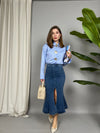 Gonna Ariel in denim elasticizzato