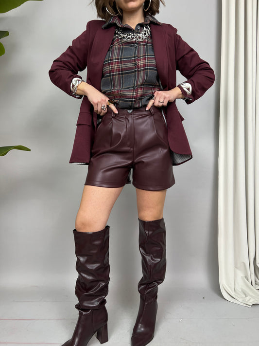 Shorts Mimì - in ecopelle