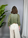 cardigan corto in lurex