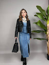 Vestito in denim a fascia