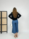 pantalone 7/8 blue