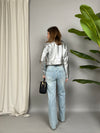 Jeans fiocco in perle