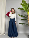 Jeans Pinces ampia gamba