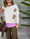 Maglione Sina con applicazioni
