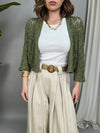 cardigan corto in lurex