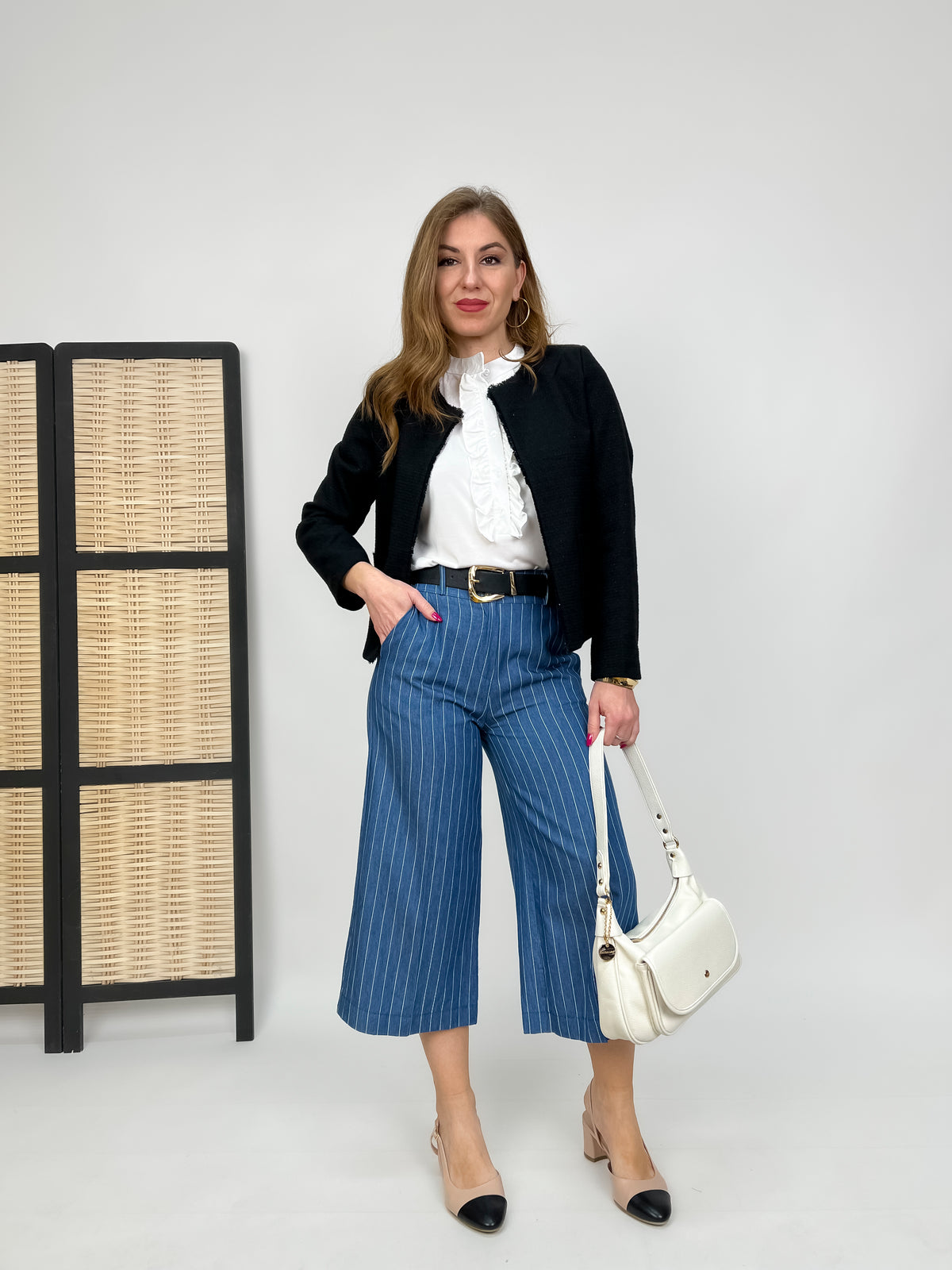 pantalone 7/8 blue