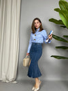 Gonna Ariel in denim elasticizzato