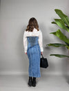Vestito in denim a fascia