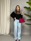 Maglione space con pailletes
