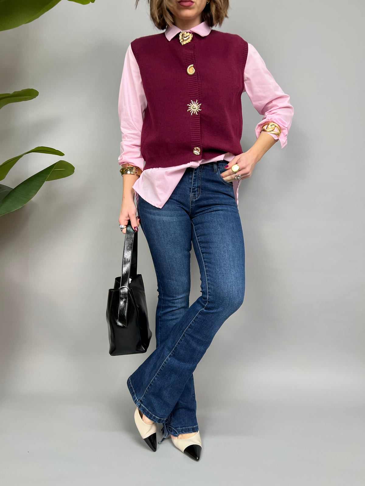 Jeans Zoey - Bootcut con treccia