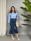 Gonna Ariel in denim elasticizzato