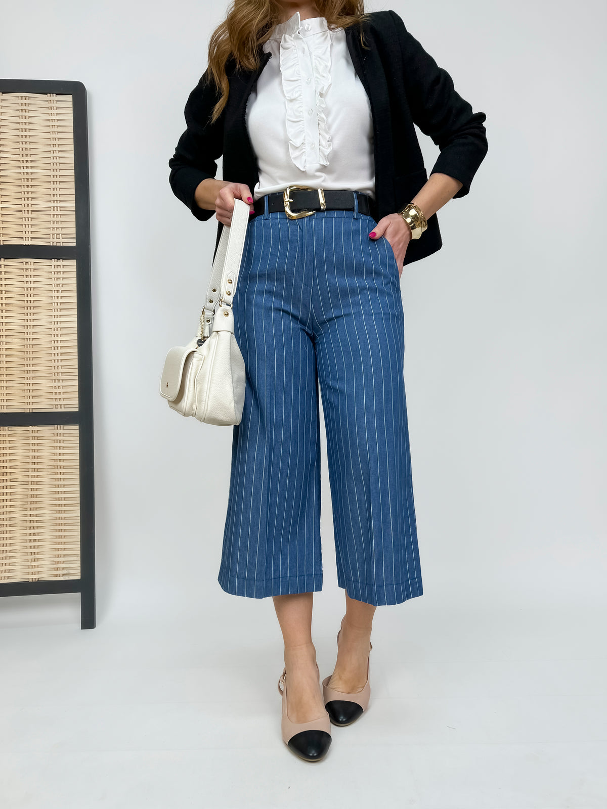 pantalone 7/8 blue