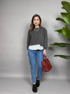 Felpa Matrix effetto camicia