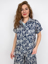 Camicia over in cotone fantasia
